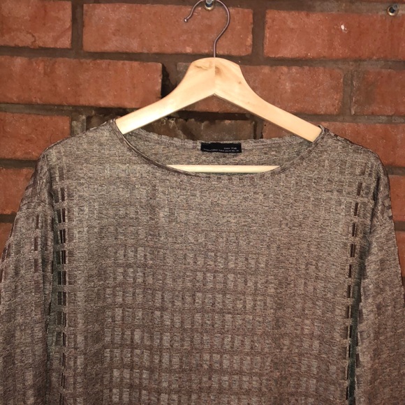 ✨Last chance -donating this week✨3/$30 |Zara W&B | Metallic Sage/Gold Tunic|Sz M - Picture 2 of 5